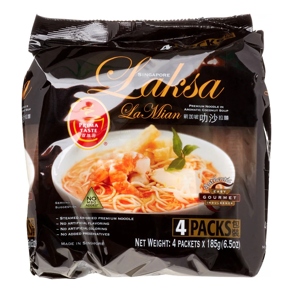 Prima Taste Singapore Laksa La Mian Noodles Soup 6.6 Oz (185 g)-百胜厨 叻沙面 - Image 3