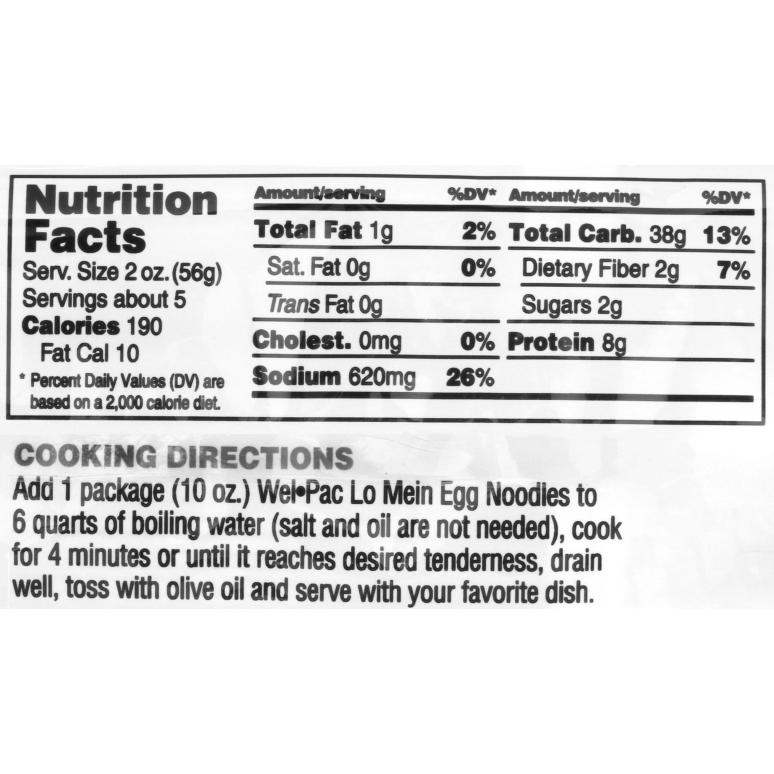 Wel-Pac Lo Mein Egg Noodles (Egg White Only) 10 Oz (283 g) - Image 3